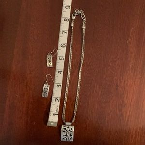 Matching set filigree necklace and earrings 16” in and can be shortened to 14”